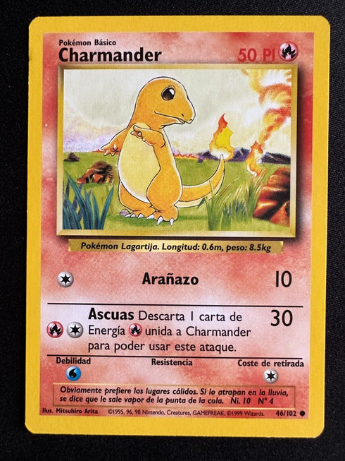 Charmander 46/102 Spanish Base Set Pokemon Card